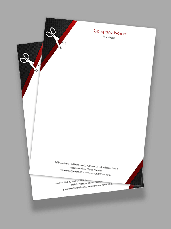 Custom Tailor Shop Letterhead Design