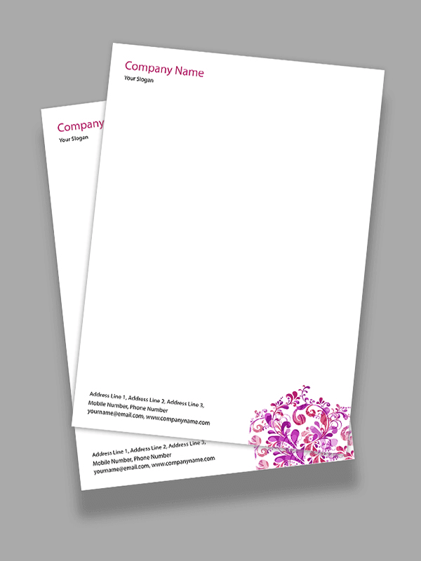Custom Designer  Letterhead Design