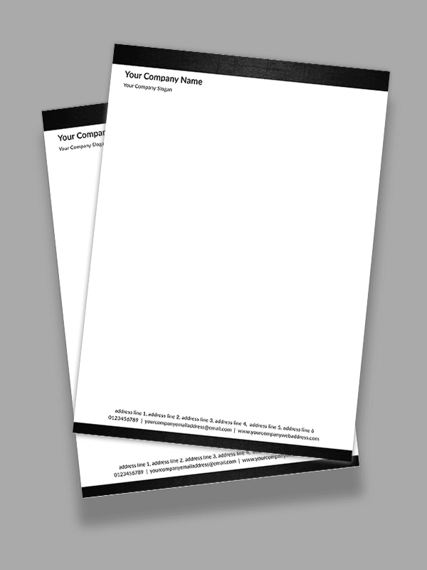 Custom Software Company Letterhead Design