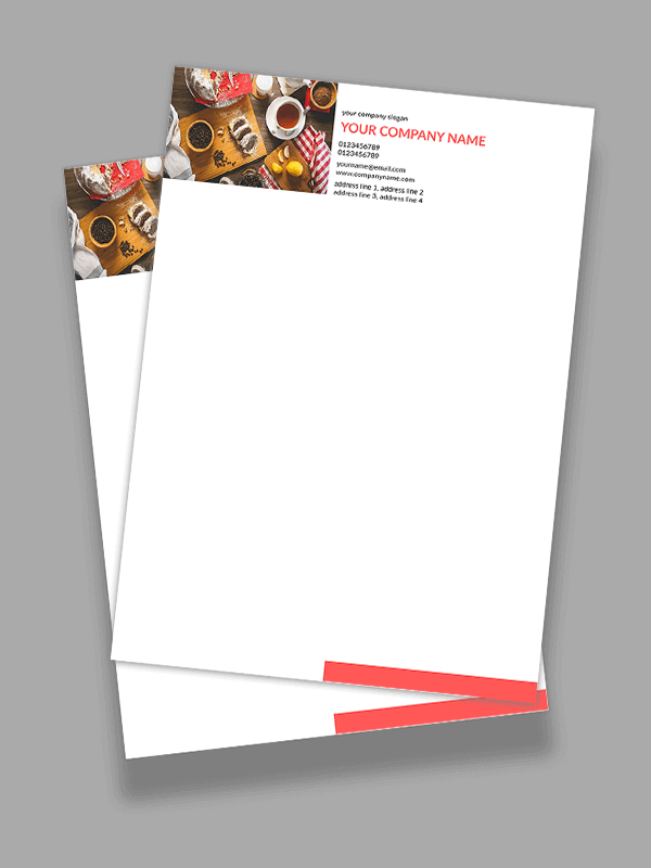 Custom Bakery Letterhead