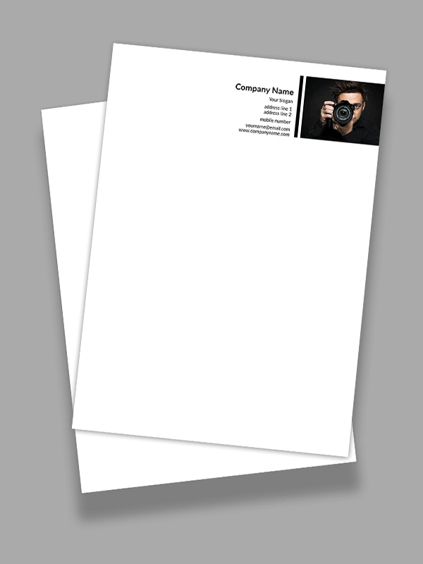 Custom Photography Letterhead