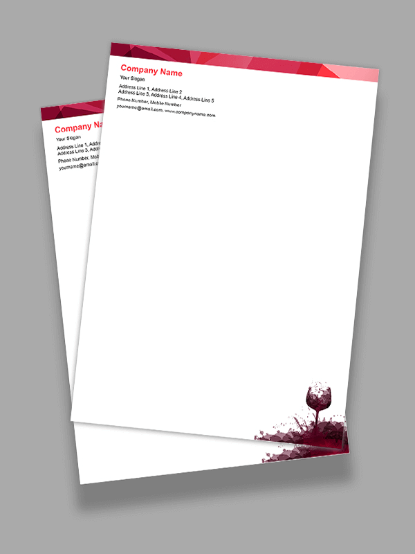 Custom Bar & Restaurant Letterhead