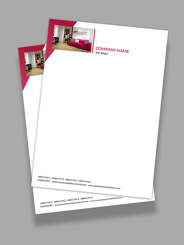 Custom Purple Letterhead