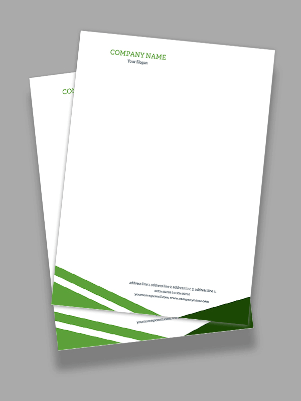 Custom Green Letterhead