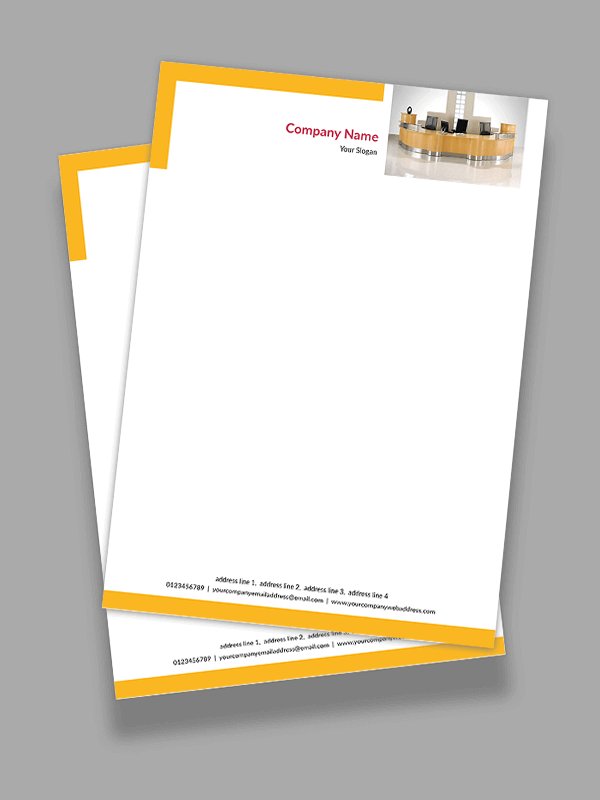 Custom Yellow Letterhead