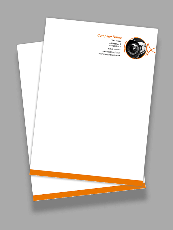 Custom Orange Letterhead