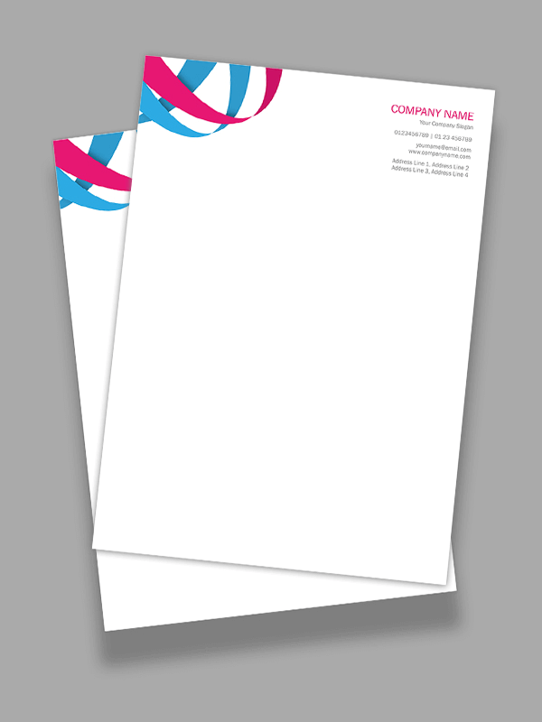 Custom Fitness Center Letterhead
