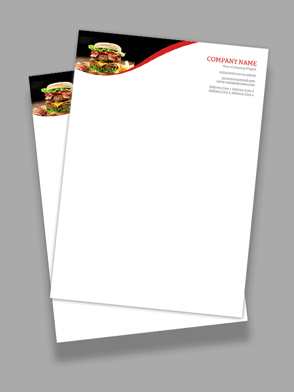 Custom Red Letterhead