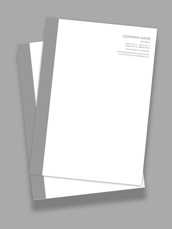Custom Grey Letterhead