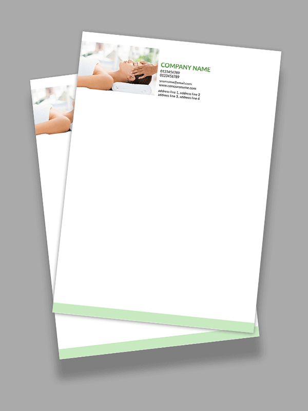 Custom Light Green Letterhead