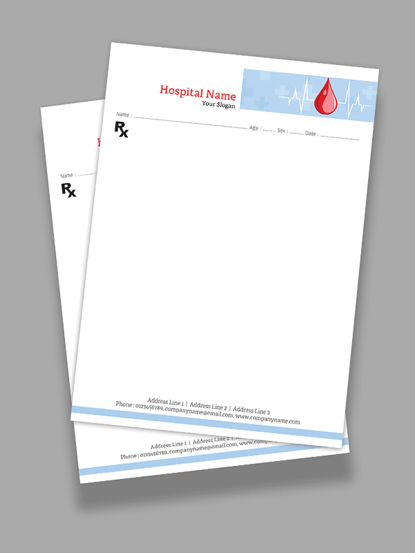Custom Cardiologist Prescription Pad Design