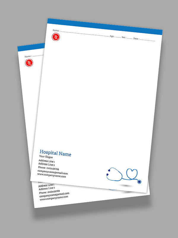 Custom Physician Prescription Pad Design