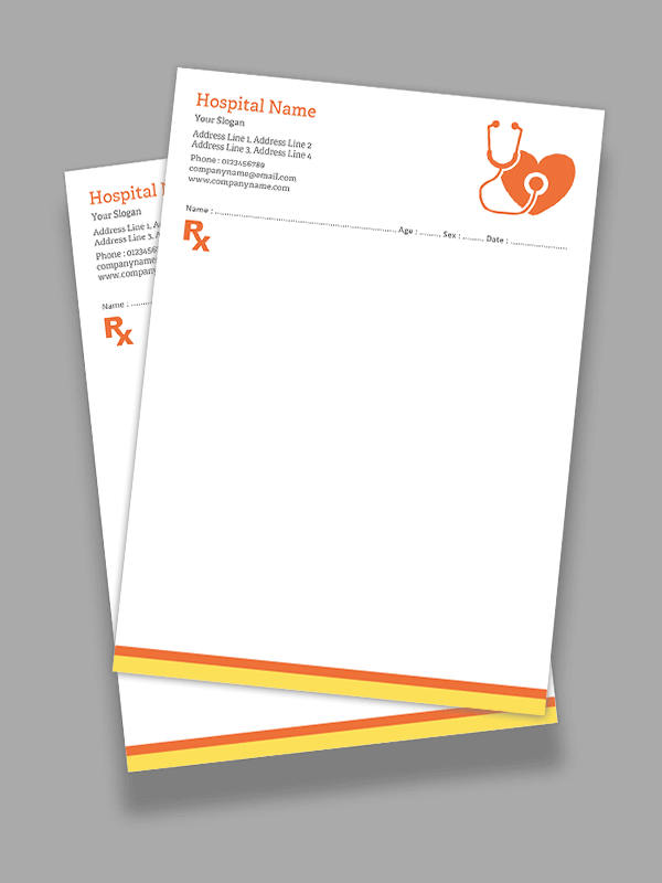Custom Cardiologist Prescription Pad Design
