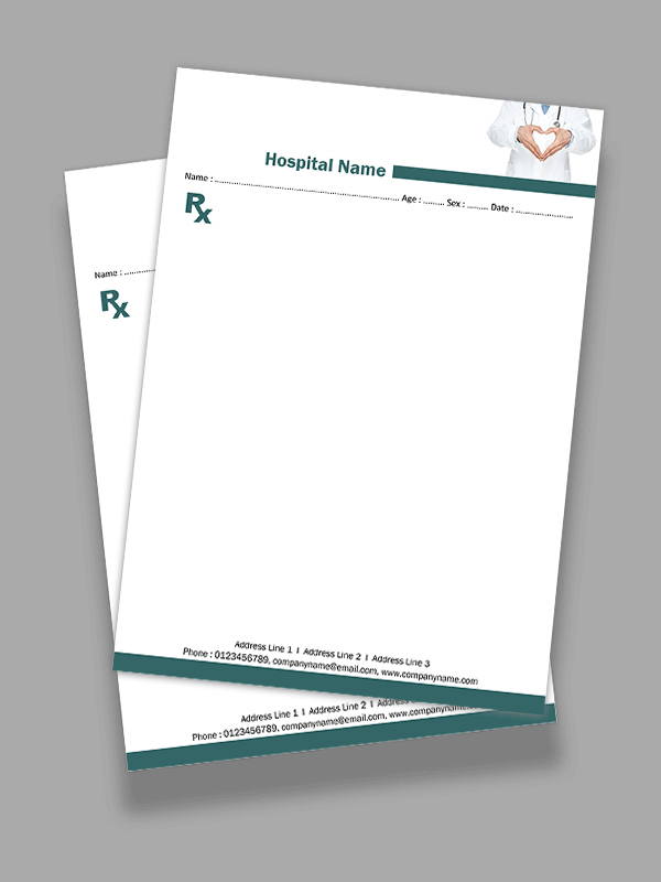 Custom Cardiologist Prescription Pad Design