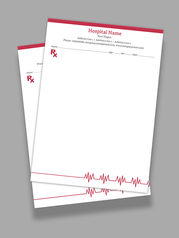 Custom Rx pad Prescription Pad Design