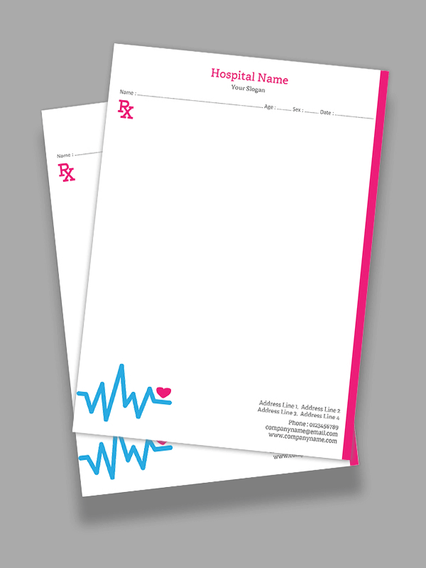 Custom Cardiologist Prescription Pad Design