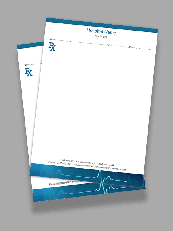 Custom Cardiologist Prescription Pad Design