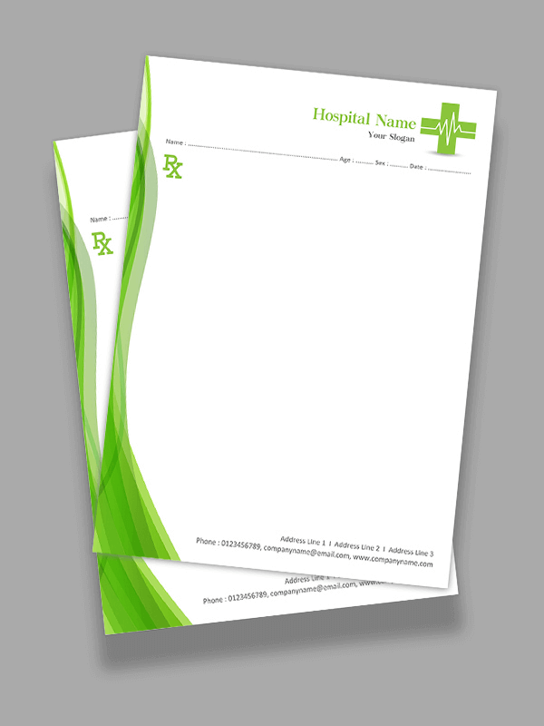 Custom Medical Prescription Pad Design