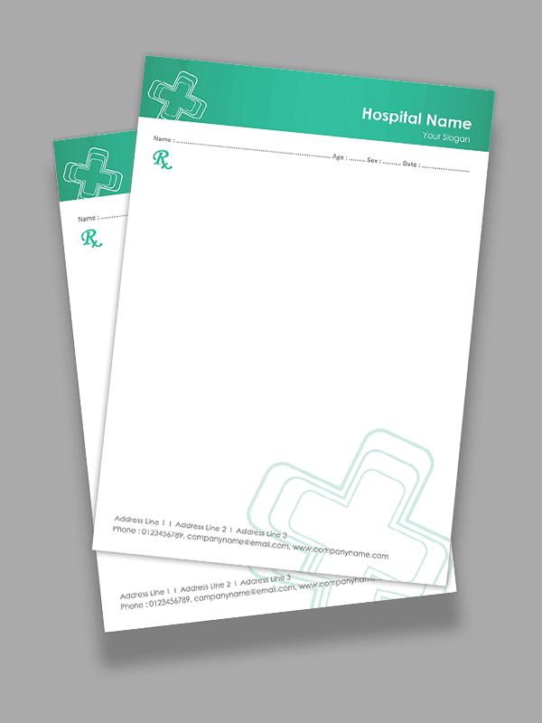 Custom Medical Prescription Pad Design