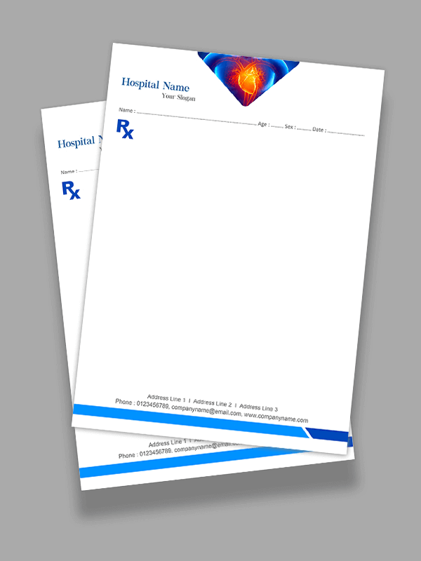 Custom Cardiologist Prescription Pad Design
