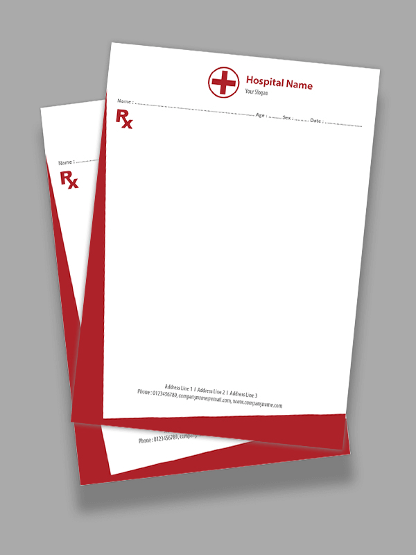 Custom Medical Prescription Pad Design