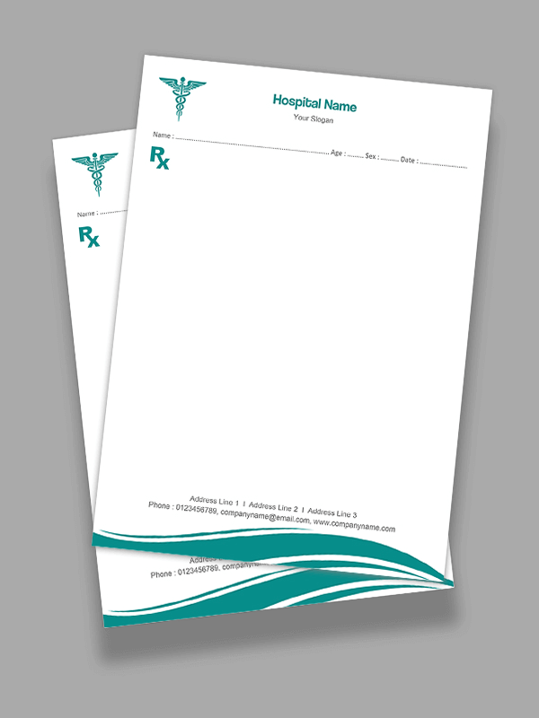 Custom Doctors Prescription Pad Design