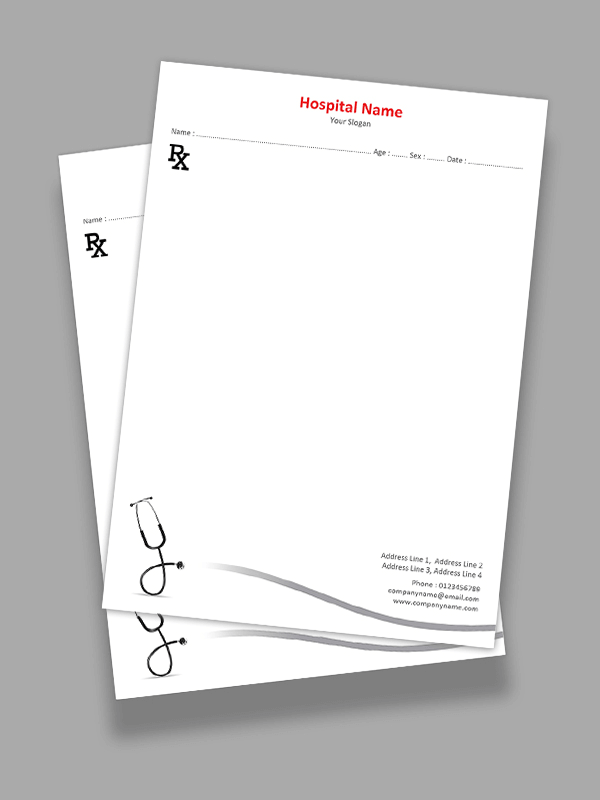 Custom Surgeon Prescription Pad Design