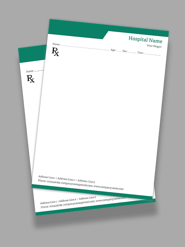 Custom Physiotherapy Prescription Pad Design