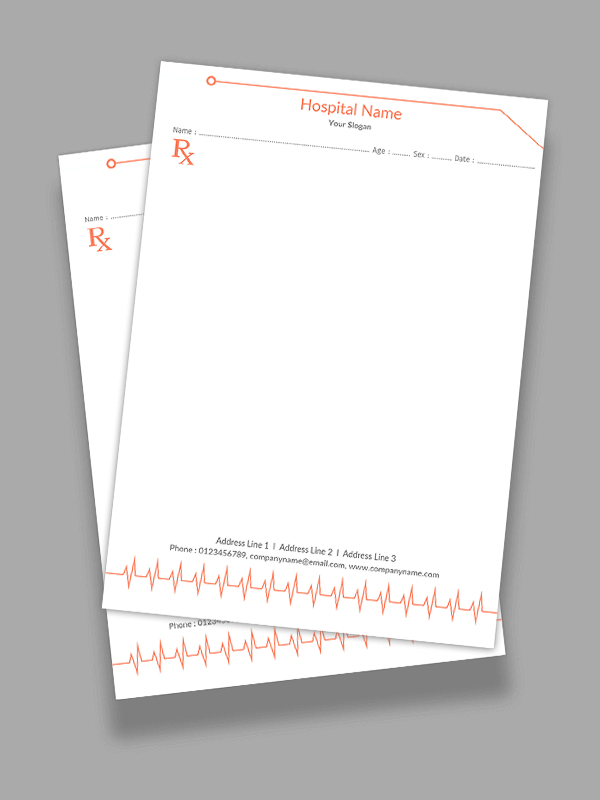 Custom Physiotherapy Prescription Pad Design