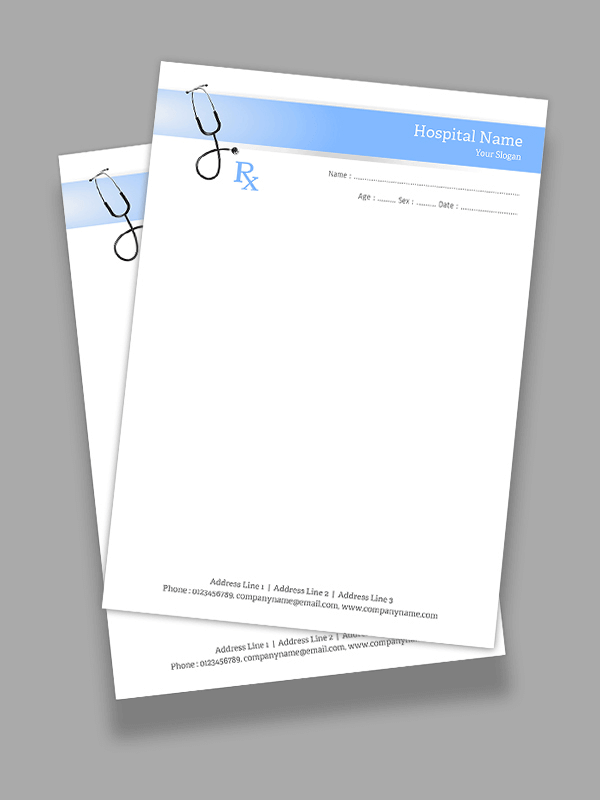 Custom Pulmonologist Prescription Pad Design