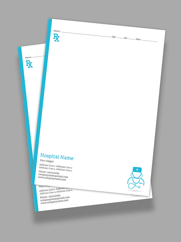 Custom Medical Nursing Home Prescription Pad Design