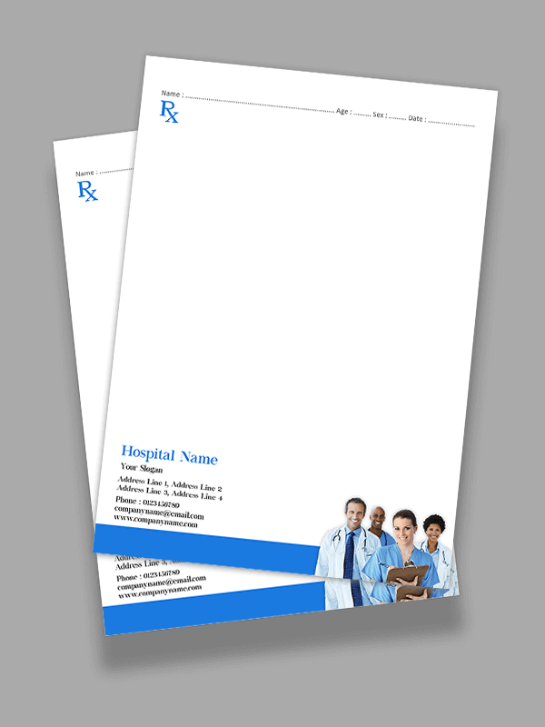 Custom Doctors Prescription Pad Design