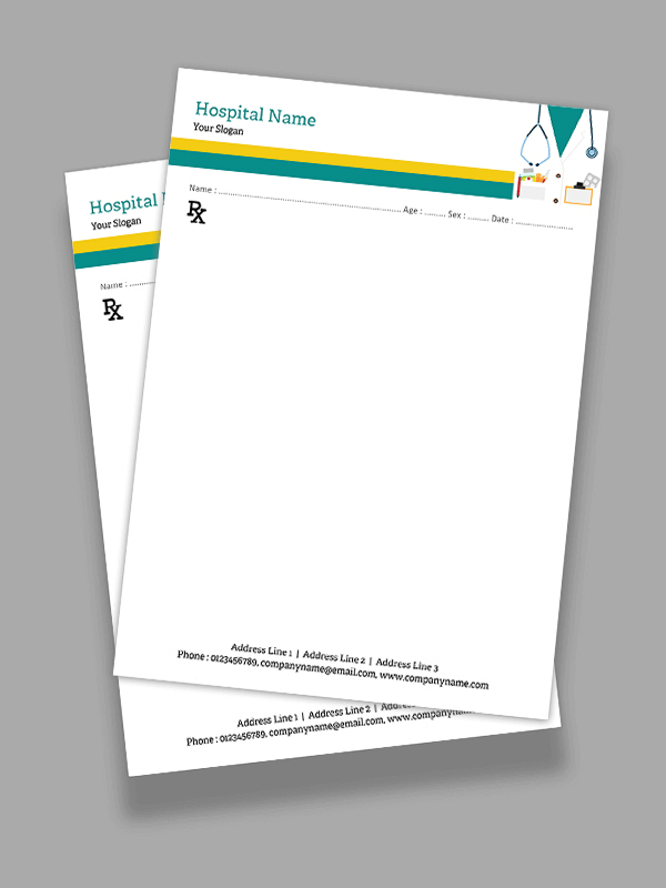 Custom Medical Prescription Pad Design