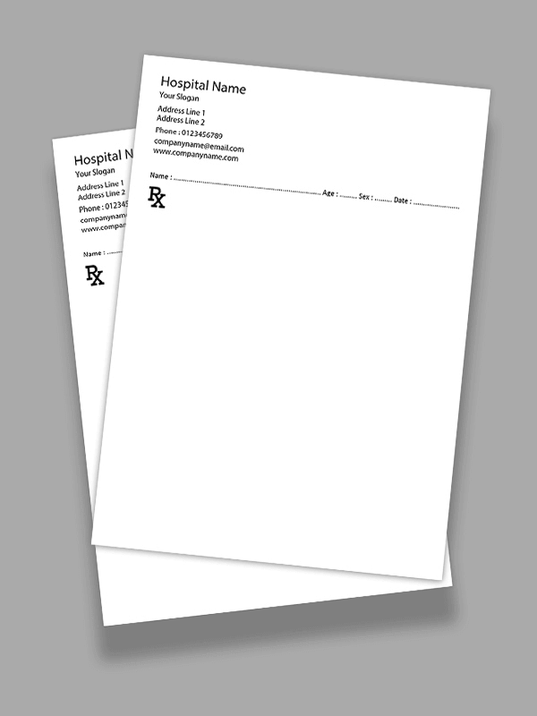 Custom Simple Prescription Pad Design