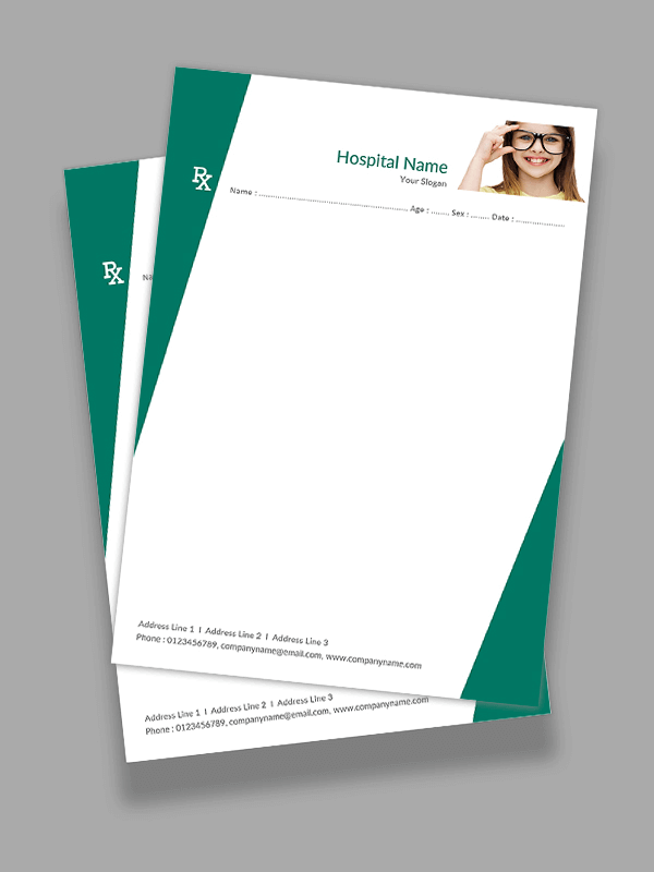 Custom Ophthalmologist Prescription Pad Design