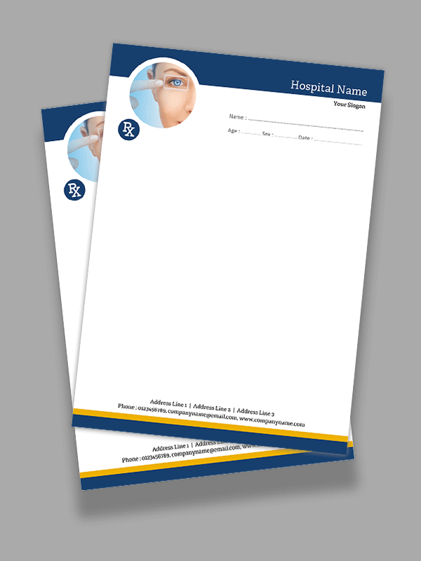 Custom Eye Doctor Prescription Pad Design