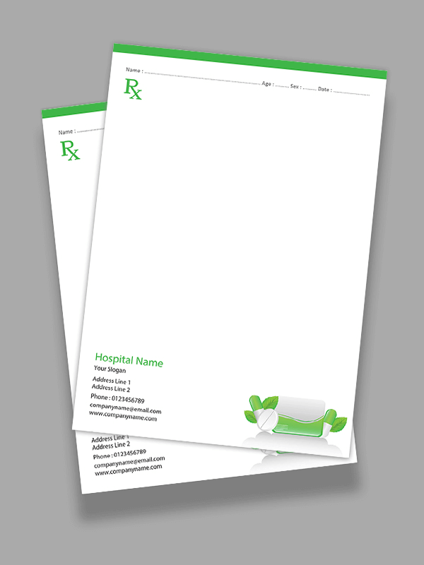 Custom Ayurvedic Prescription Pad Design
