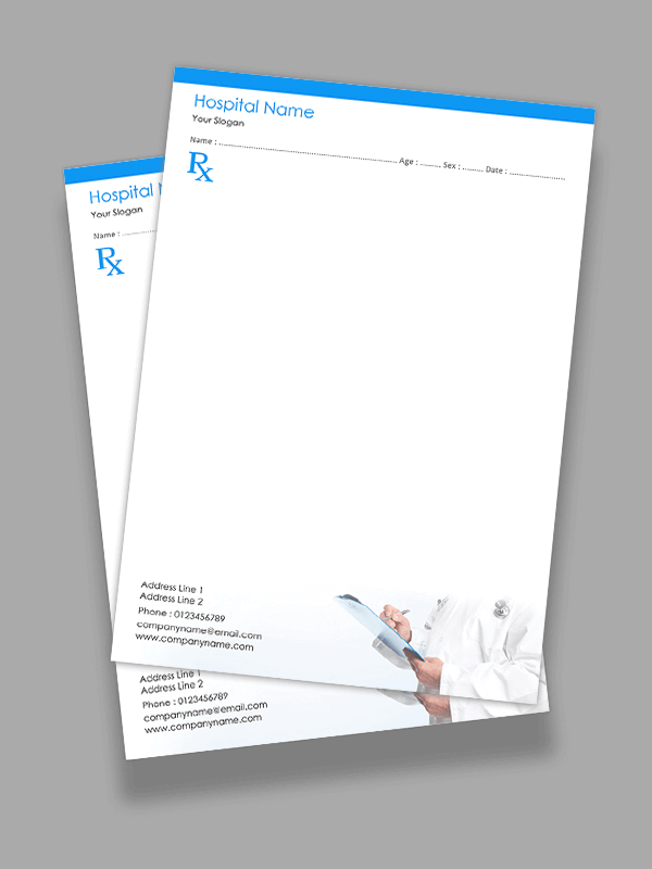 Custom Doctors Prescription Pad Design