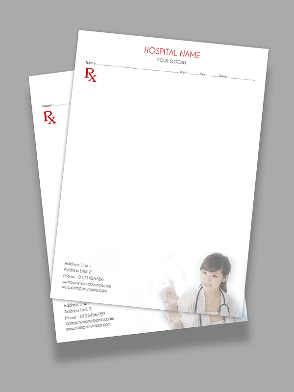 Custom Doctors Prescription Pad Design