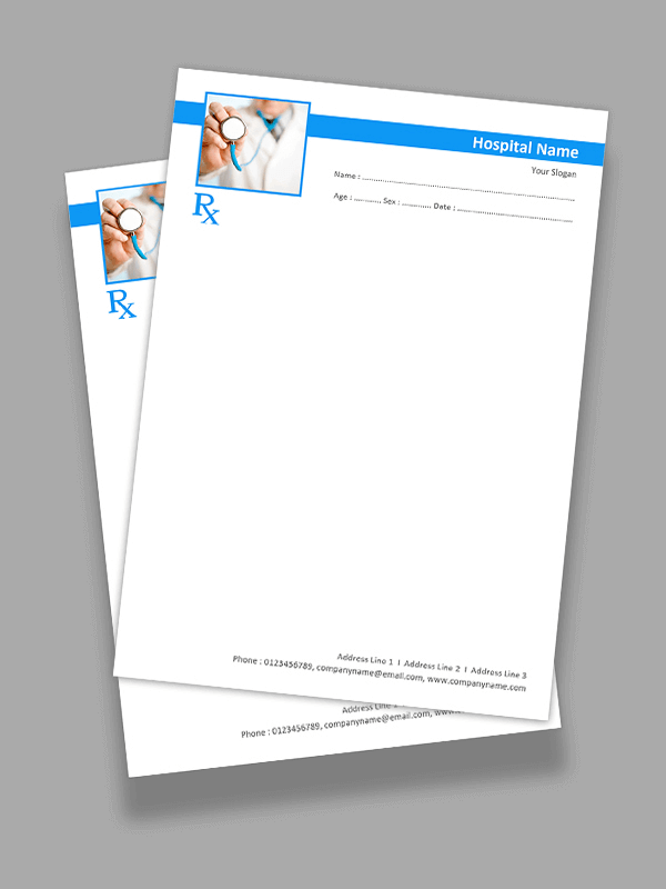 Custom Physician Prescription Pad Design