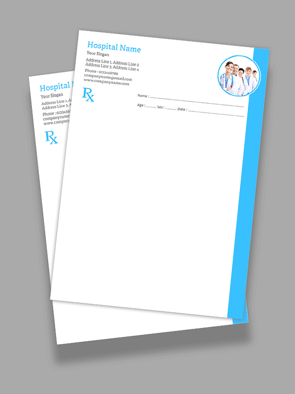 Custom Doctors Prescription Pad Design