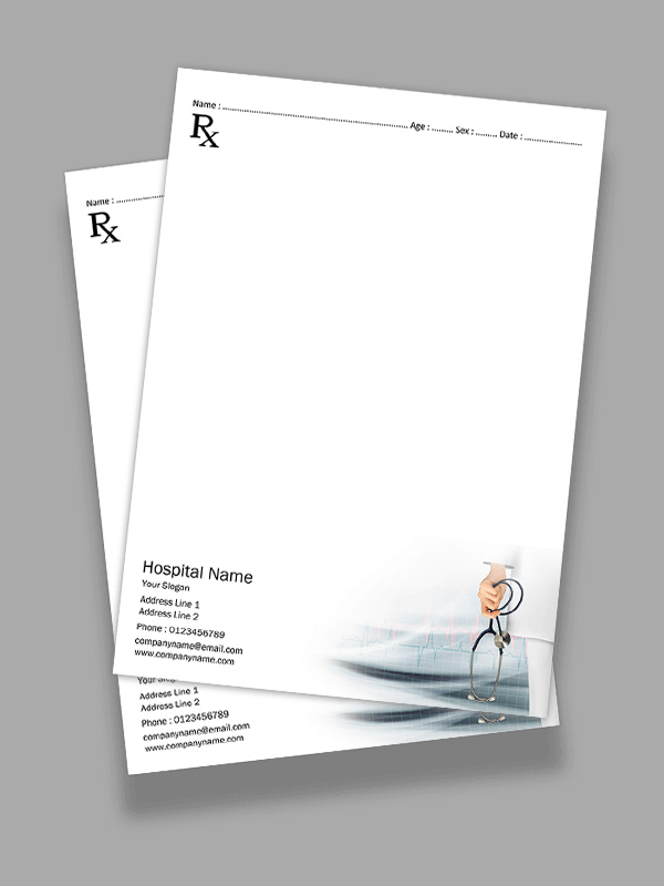 Custom Doctors Prescription Pad Design