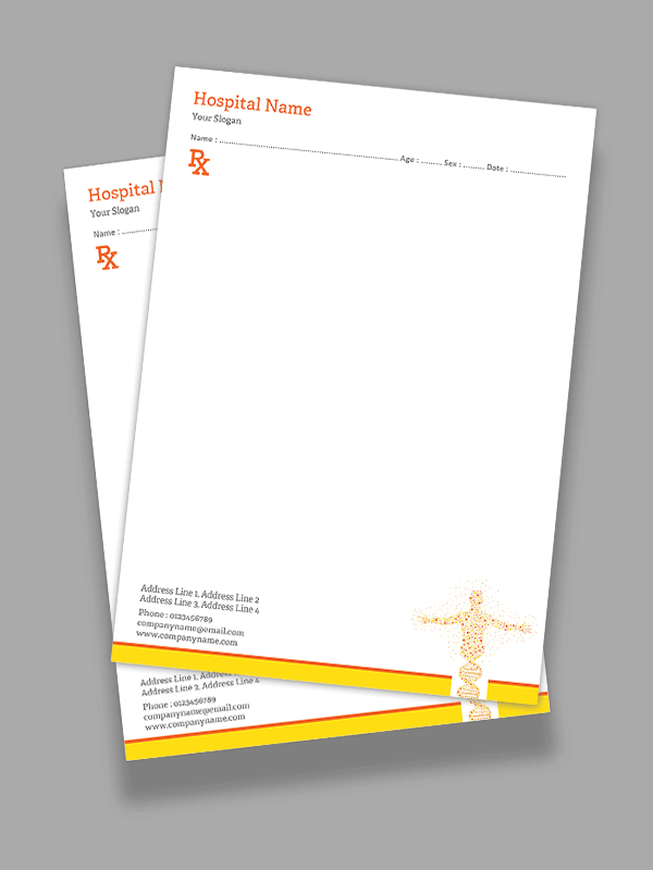 Custom Physiotherapy Prescription Pad Design