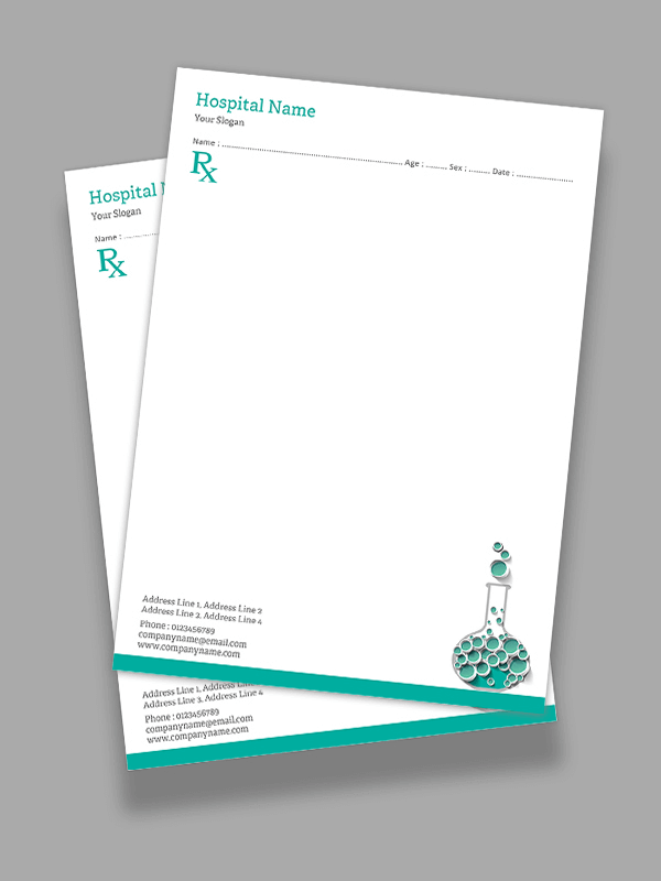 Custom Medical Lab Prescription Pad Design