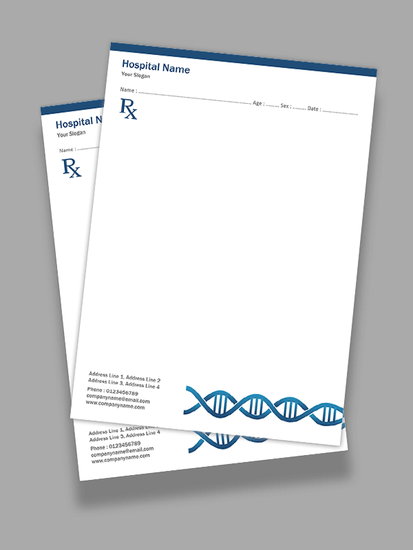 Custom neurologist Prescription Pad Design