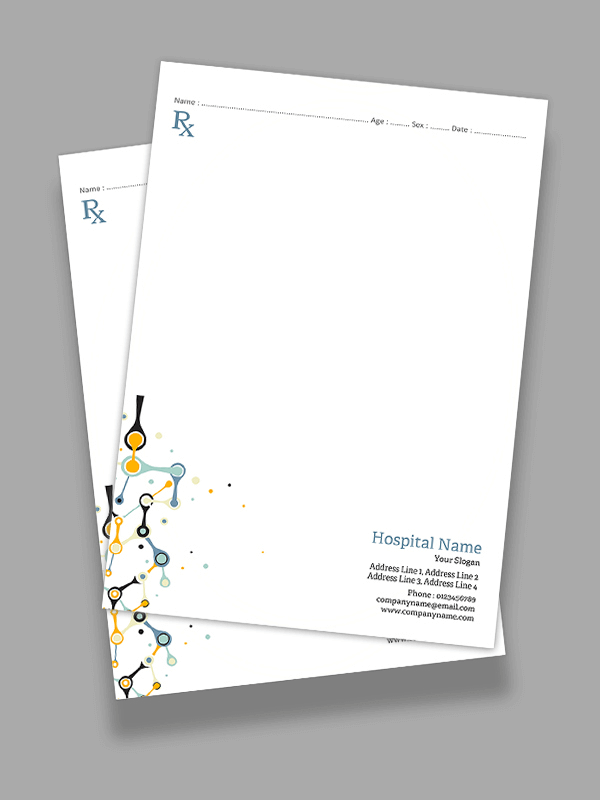 Custom neurologist Prescription Pad Design