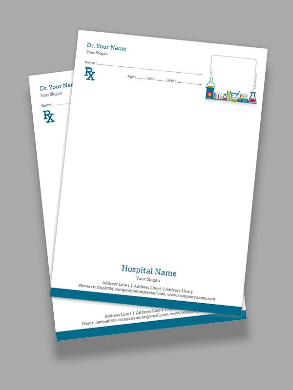 Custom Laboratory Prescription Pad Design