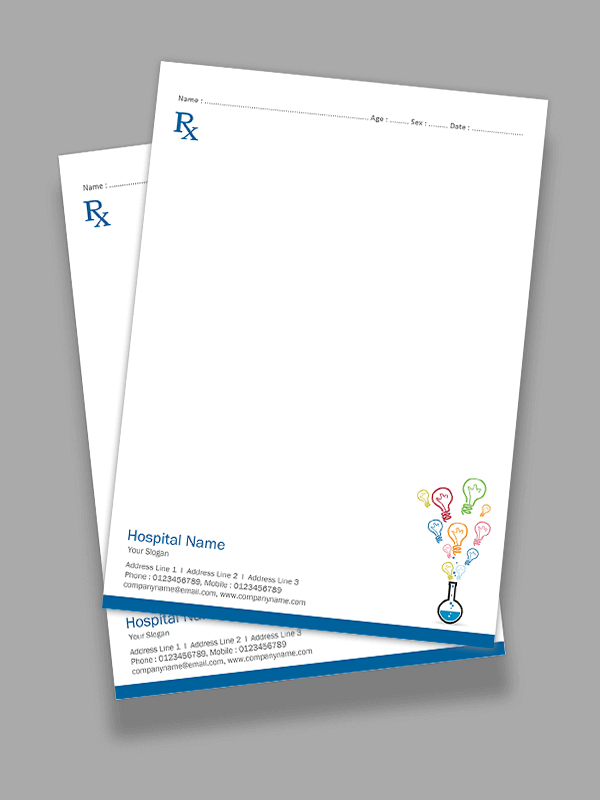 Custom Creative Prescription Pad Design