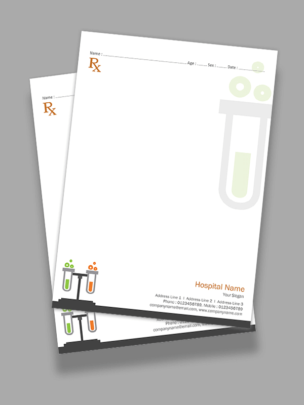 Custom Chemical lab Prescription Pad Design