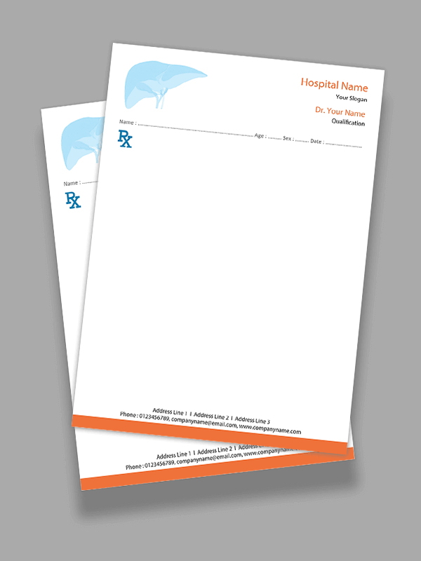 Custom Hepatologist Prescription Pad Design